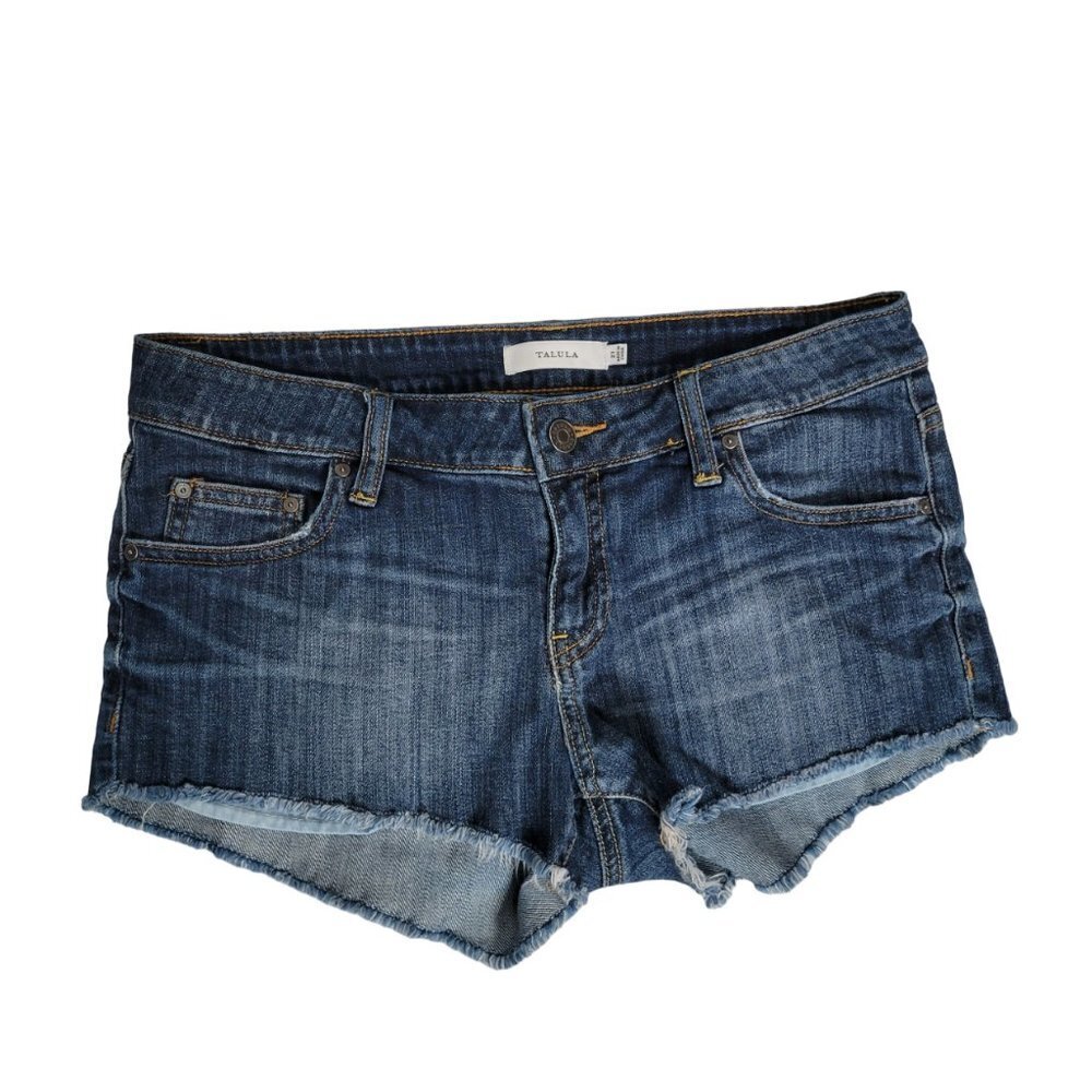 Talula Blue Denim Shorts with raw hem - Size 27